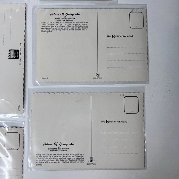 Vintage Movieland Wax Museum Postcard lot 9 Stars Hall Of Fame Jesus Christ Unus - Picture 8 of 10